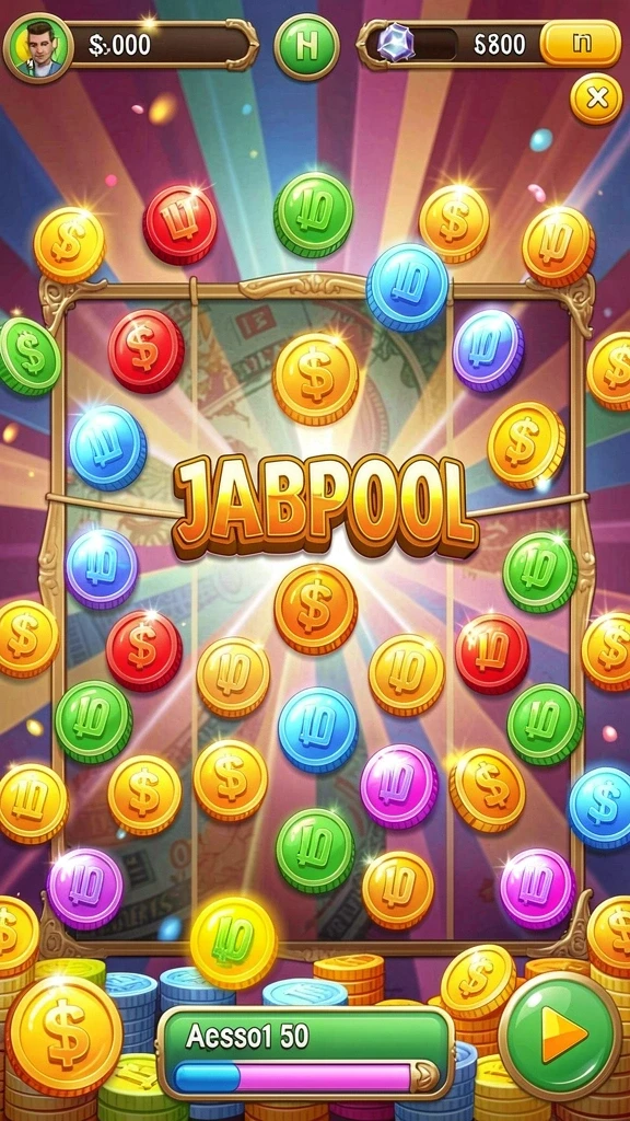 73k - Visual menarik dari latar belakang level yang penuh warna.